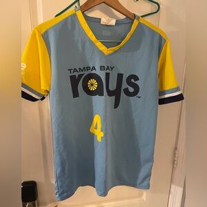 Tampa Bay Rays Blue and Yellow Jersey